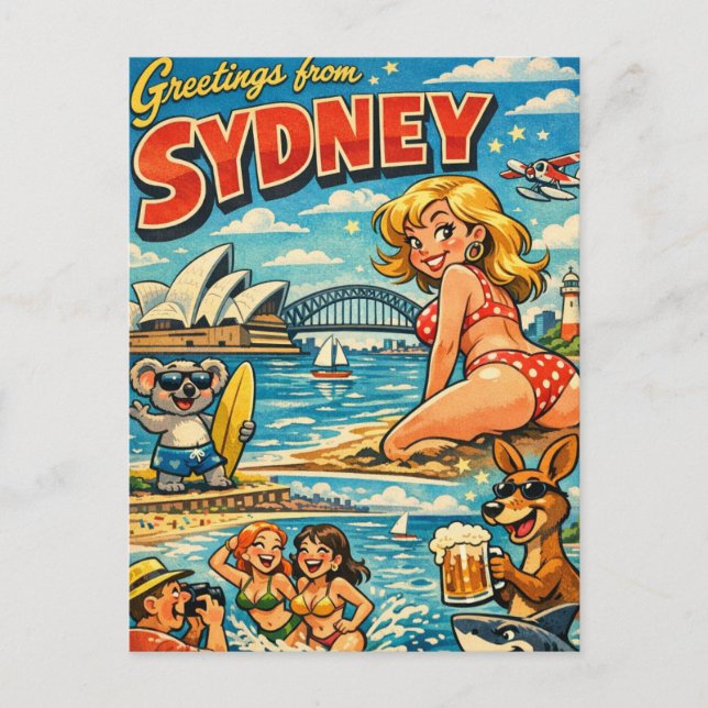 Cartão Postal Clássico Malandro de Sydney (Frente)