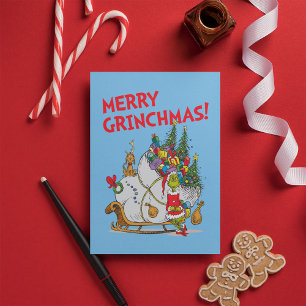 Cartão Postal Clássico O Grinch   O Grinch & Max Trenó Fugitivo
