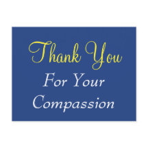 Cartão postal clássico "Obrigado pela sua compaixã