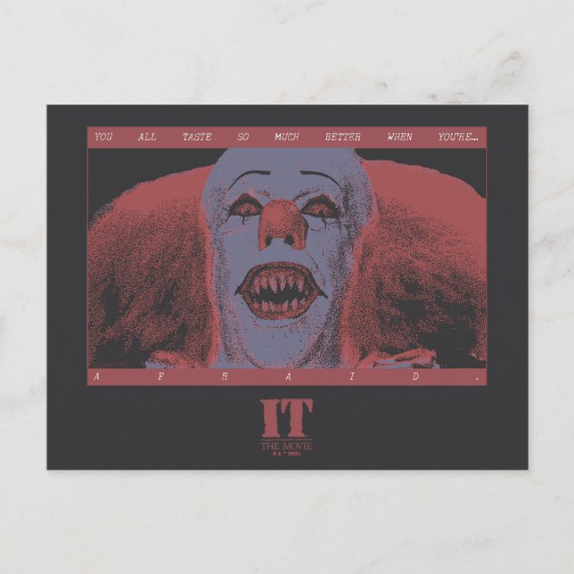 Cartão Postal Clássico Pennywise - Muito Melhor Quando Você Está (Frente)