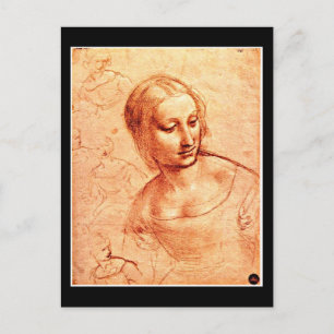 Cartão postal clássico/Vintage-Leonardo da Vinci