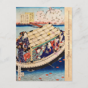 Cartão Postal Clássico vintage ukiyo-e geishas utagawa japonês