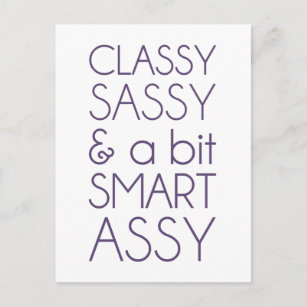 Cartão Postal Classy Sassy e um Bit Smart Assy