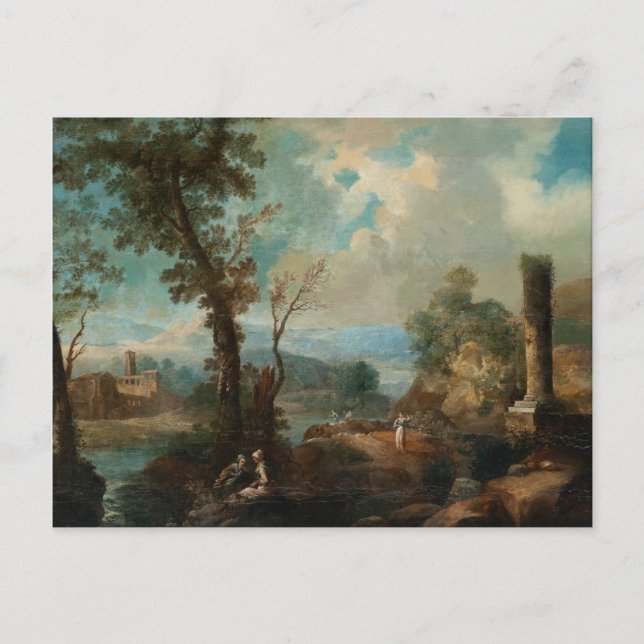 Cartão Postal Claude Lorrain Trabalho de arte (Frente)