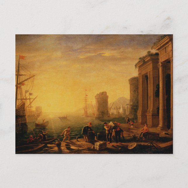 Cartão Postal Claude Lorrain Trabalho de arte (Frente)