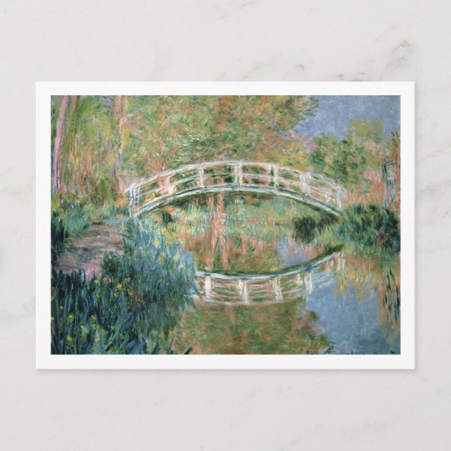 Cartão Postal Claude Monet | a ponte japonesa, Giverny (Frente)