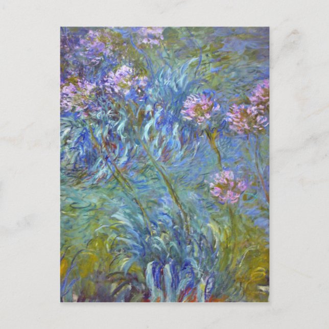 Cartão Postal Claude Monet Agapanthus Fine Art Floral GalleryHD (Frente)