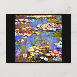 Cartão Postal Claude Monet Água Lírios, Belas Artes,