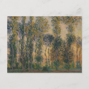 Cartão Postal Claude Monet - Álamos em Giverny, Nascer do Sol