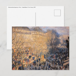 Cartão Postal Claude Monet - Boulevard des Capucines em Paris
