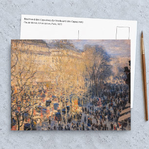 Cartão Postal Claude Monet - Boulevard des Capucines em Paris