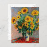 Cartão Postal Claude Monet - Buquê de Sunflower<br><div class="desc">Buquê de girassóis/Buquê de tornesóis - Claude Monet,  Oil on Canvas,  1881</div>