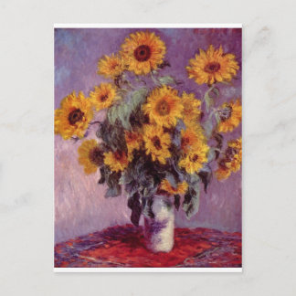 Cartão Postal Claude Monet Buquê de Sunflower