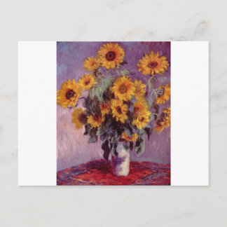Cartão Postal Claude Monet Buquê de Sunflower