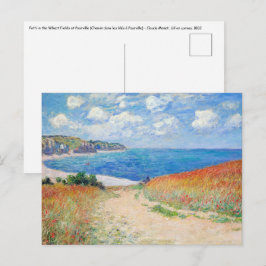 Cartão Postal Claude Monet - Caminho dos Campos de Trigo em Pour
