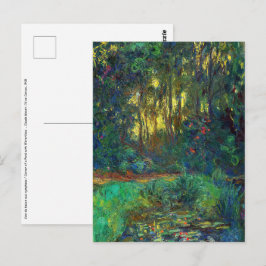 Cartão Postal Claude Monet - Canto de um Lago com Nenúfares