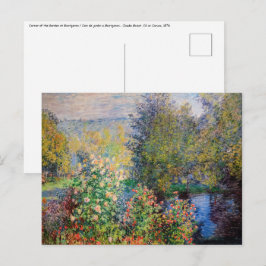 Cartão Postal Claude Monet - Canto do Jardim de Montgeron