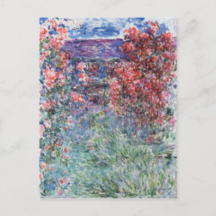 Cartão Postal Claude Monet   Casa de Giverny sob os Rosas