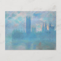Claude Monet. Casas do Parlamento em Londres. Azul