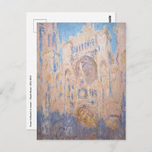 Cartão Postal Claude Monet - Catedral de Rouen ao pôr do sol