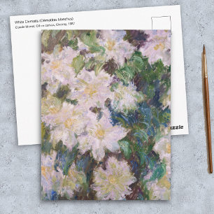 Cartão Postal Claude Monet - Clematites Brancas