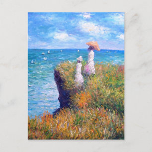 Cartão Postal Claude Monet: Cliff Caminha em Pourville