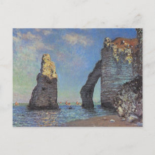 Cartão Postal Claude Monet - Cliff em Etretat