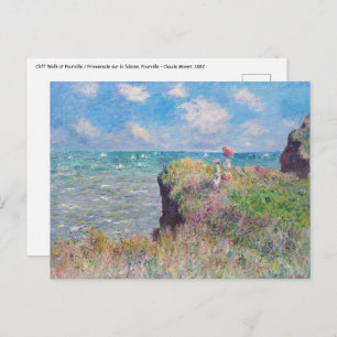 Cartão Postal Claude Monet - Cliff Walk em Pourville