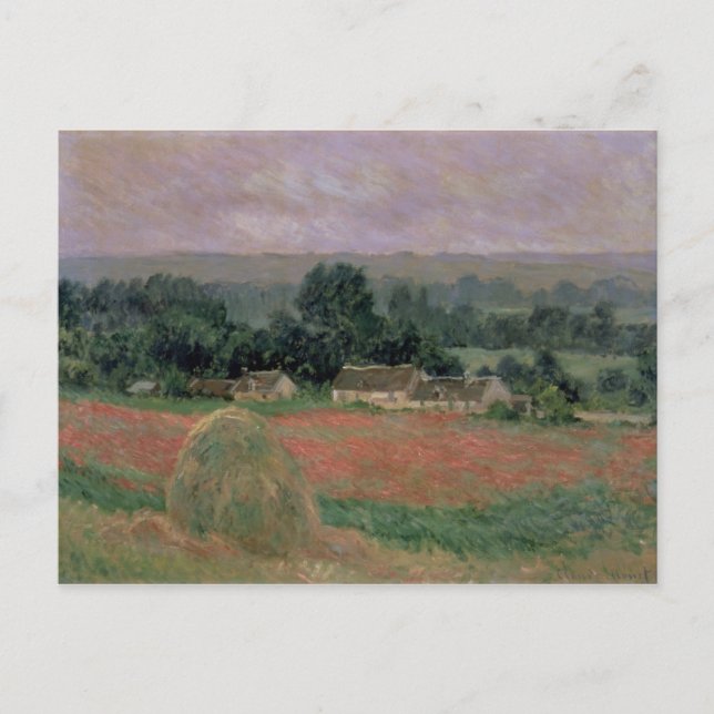 Cartão Postal Claude Monet | Haystack at Giverny, 1886 (Frente)