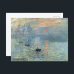 Cartão Postal Claude Monet Impression Sunrise<br><div class="desc">Claude Monet Cartão-postal com a pintura intitulada "Impressão,  ascensão solar"</div>