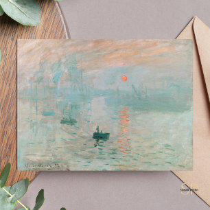 Cartão Postal Claude Monet Impression Sunrise Pintura Impressão