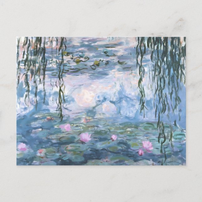 Cartão Postal Claude Monet Impressionist Water Lillies Painting (Frente)