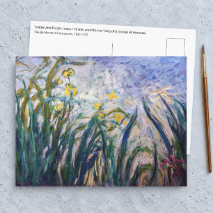 Cartão Postal Claude Monet - Íris Amarelas e Roxas