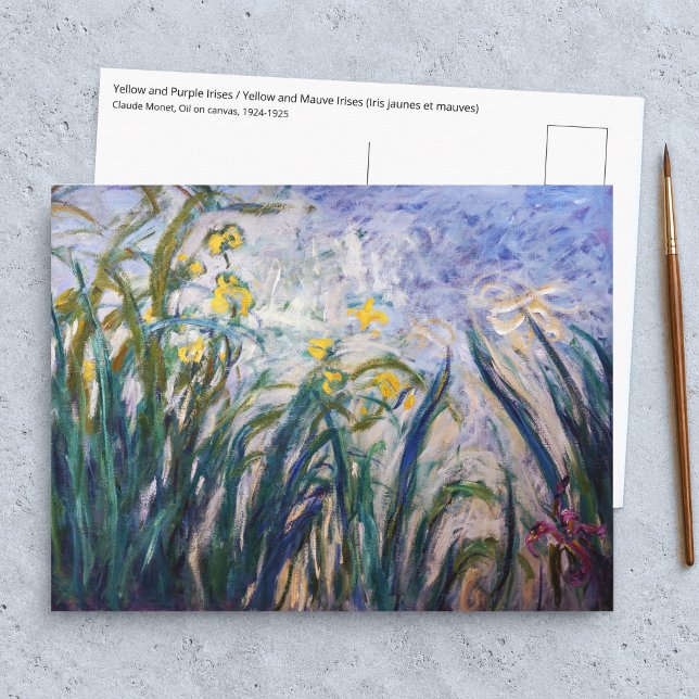 Cartão Postal Claude Monet - Íris Amarelos e Roxos (Criador carregado)