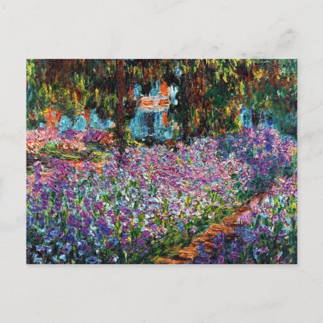 Cartão Postal Claude Monet: Íris no Jardim de Monet (Frente)