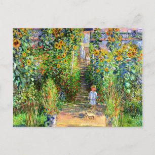 Cartão Postal Claude Monet: Jardim de Monet em Vétheuil