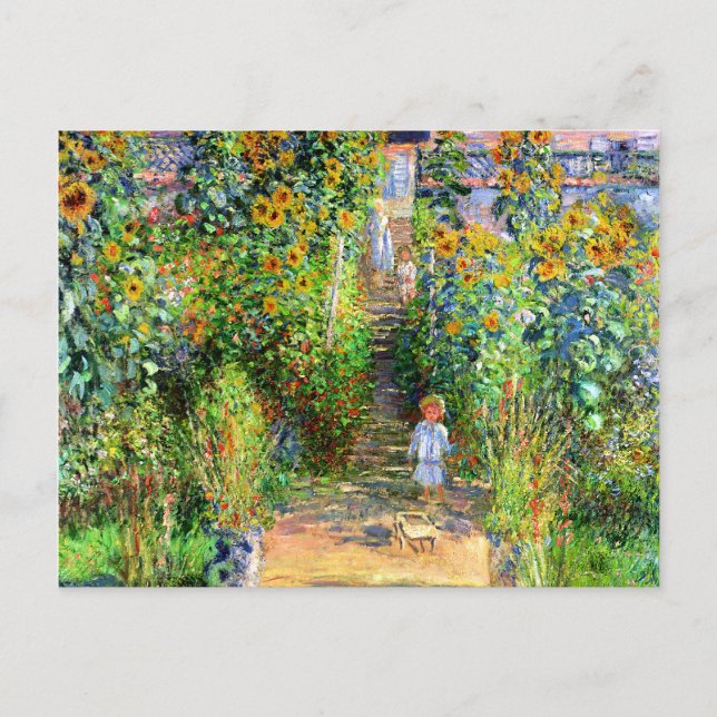 Cartão Postal Claude Monet: Jardim de Monet em Vétheuil (Frente)