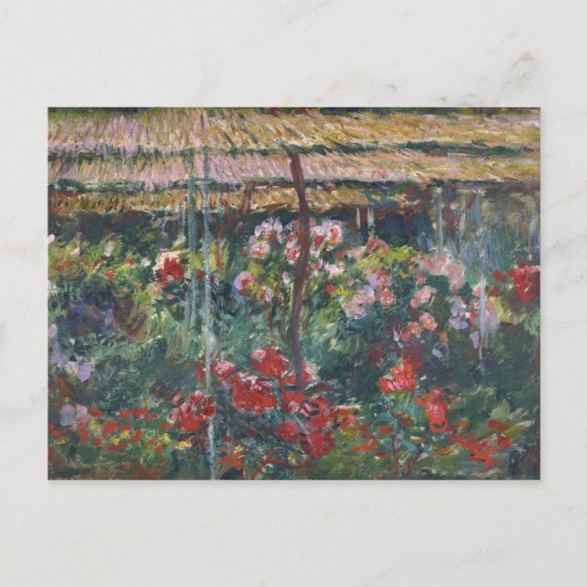 Cartão Postal Claude Monet - Jardim de Peony (Frente)