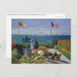 Cartão Postal Claude Monet - Jardim de Sainte-Adresse<br><div class="desc">Jardim de Sainte-Adresse/Terrace em Sainte-Adresse - Claude Monet,  Oil on Canvas,  1867</div>