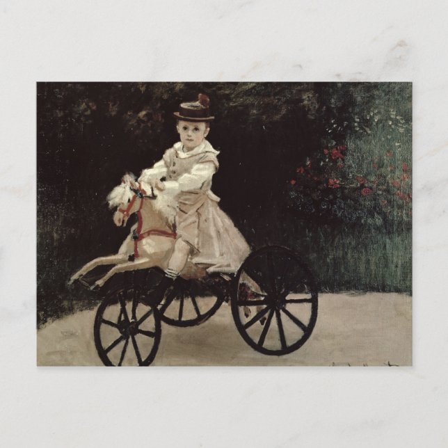 Cartão Postal Claude Monet | Jean Monet no seu Hobby Horse, 1872 (Frente)