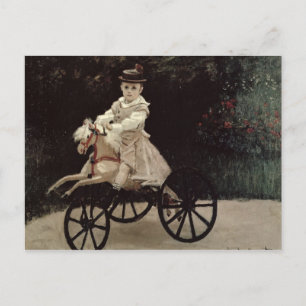 Cartão Postal Claude Monet Jean Monet no seu Hobby Horse, 1872