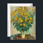 Cartão Postal Claude Monet - Jerusalem Artichoke Flowers<br><div class="desc">Jerusalém - Flores de Artichoke - Claude Monet,  Petróleo na Canvas,  1880</div>