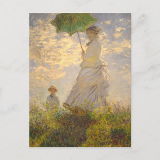Cartão Postal Claude Monet // La Promenade // Guarda-chuva