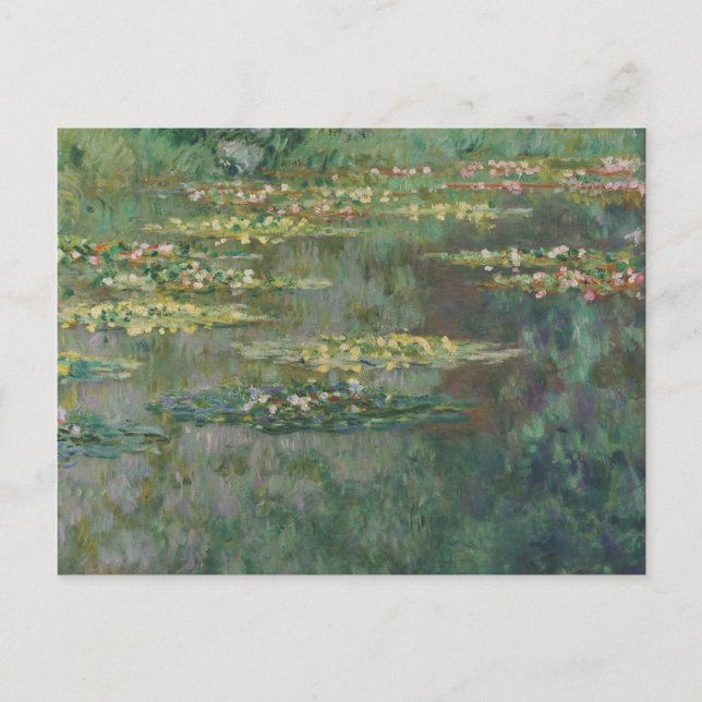 Cartão Postal Claude Monet Lago de Nenúfares Galeria de Arte Fin (Frente)
