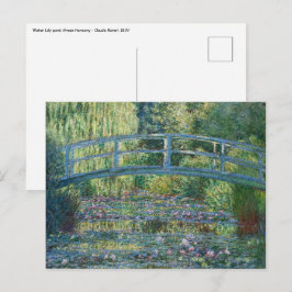 Cartão Postal Claude Monet - Lagoa de Água Lily, Harmonia Verde