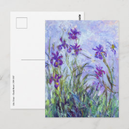 Cartão Postal Claude Monet - Lilac Irises / Iris Mauves