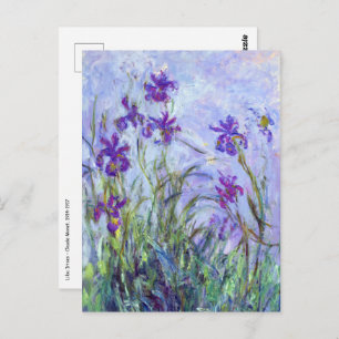 Cartão Postal Claude Monet - Lilac Irises / Iris Mauves