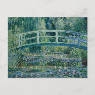 Cartão Postal Claude Monet - lírios de água e ponte japonesa