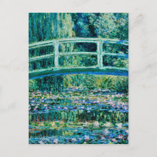 Cartão Postal Claude Monet - Lírios De Água E Ponte Japonesa