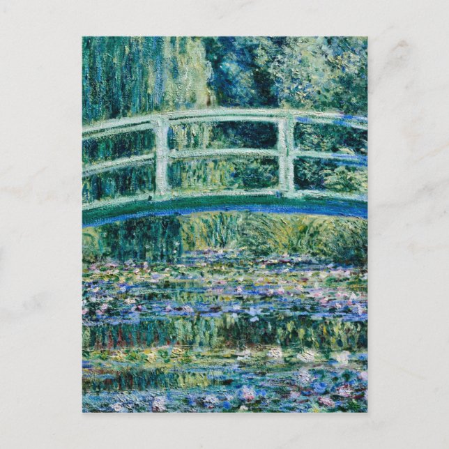 Cartão Postal Claude Monet - Lírios De Água E Ponte Japonesa (Frente)